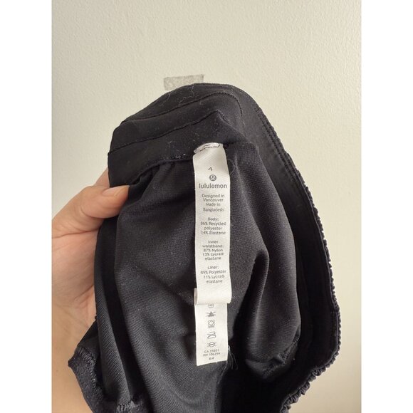 Lululemon Tracker Lined Black Short V 4" Running Training Outdoor Sweat Wicking - Picture 7 of 12